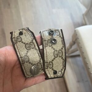 Sparkl up cycled Brown webbed GG Apple warch band